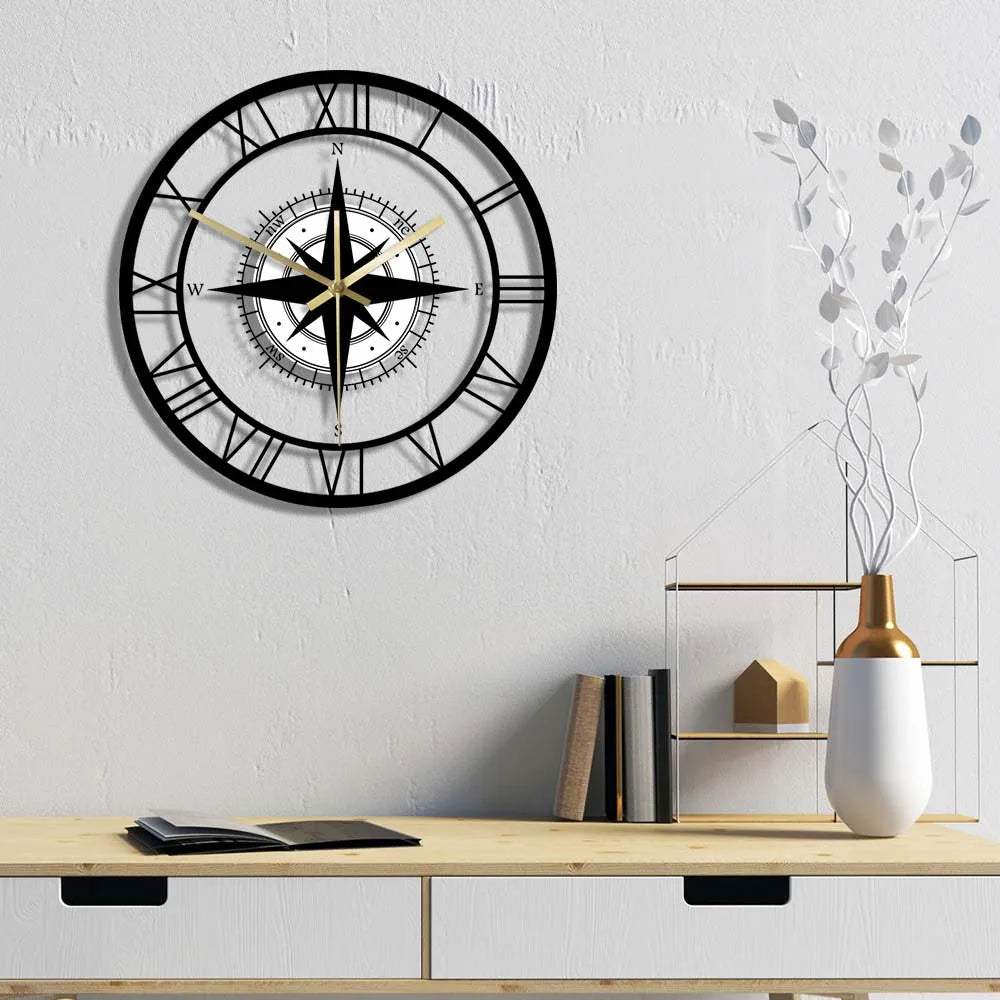 Compass Wall Clock